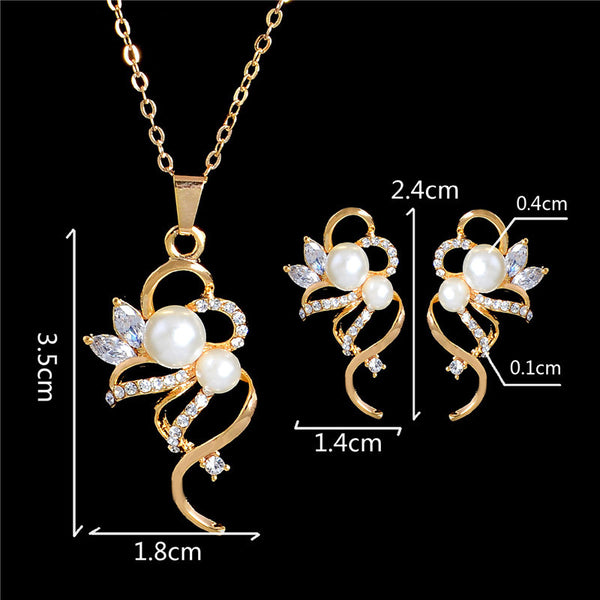 Austrian Pearl Jewelry Set