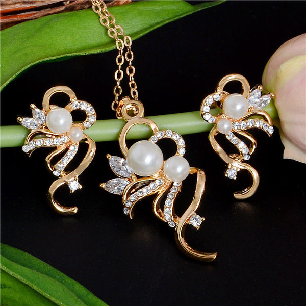 Austrian Pearl Jewelry Set