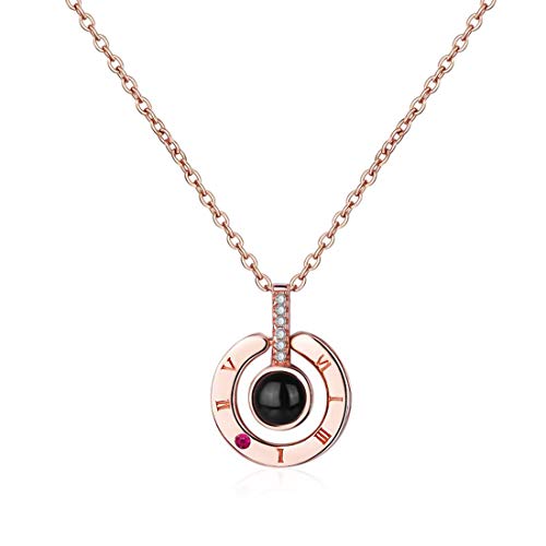 Sterling Silver I Love You Projection Necklace