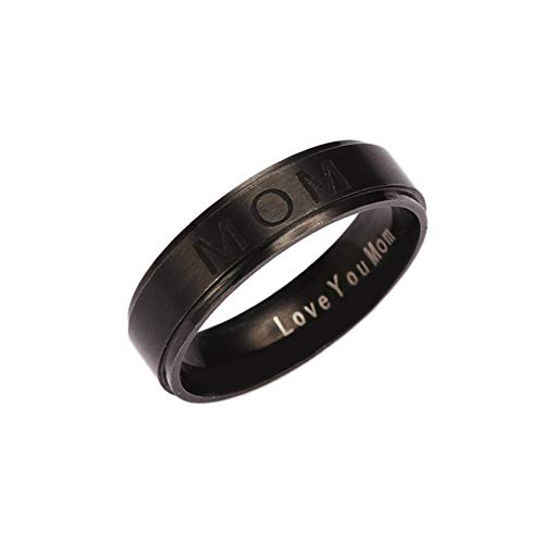 Fashion Mom/Dad Stainless Steel Carving Ring