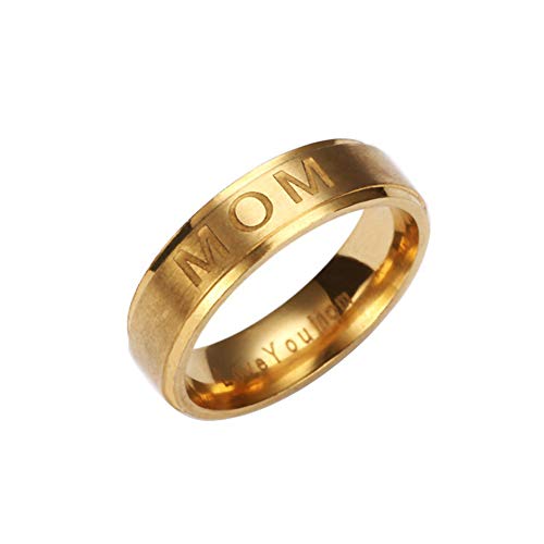 Fashion Mom/Dad Stainless Steel Carving Ring