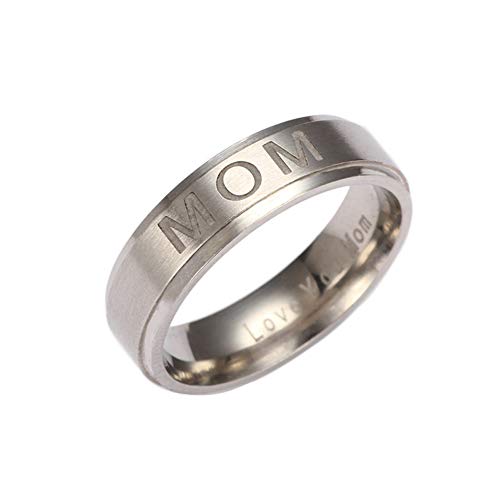 Fashion Mom/Dad Stainless Steel Carving Ring