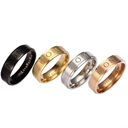 Fashion Mom/Dad Stainless Steel Carving Ring