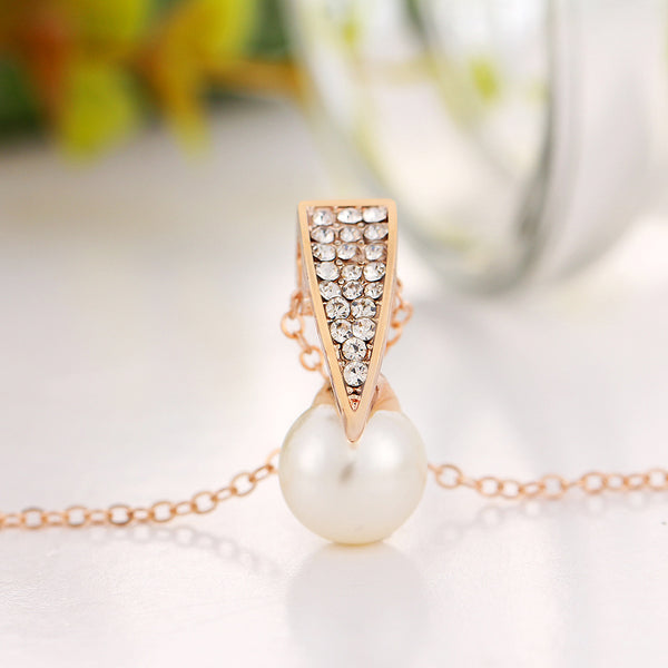 Pearl Rhinestone Jewelry Set