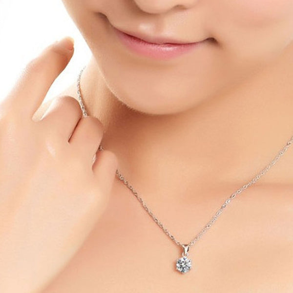 Cubic Zircon Necklace & Earrings Set