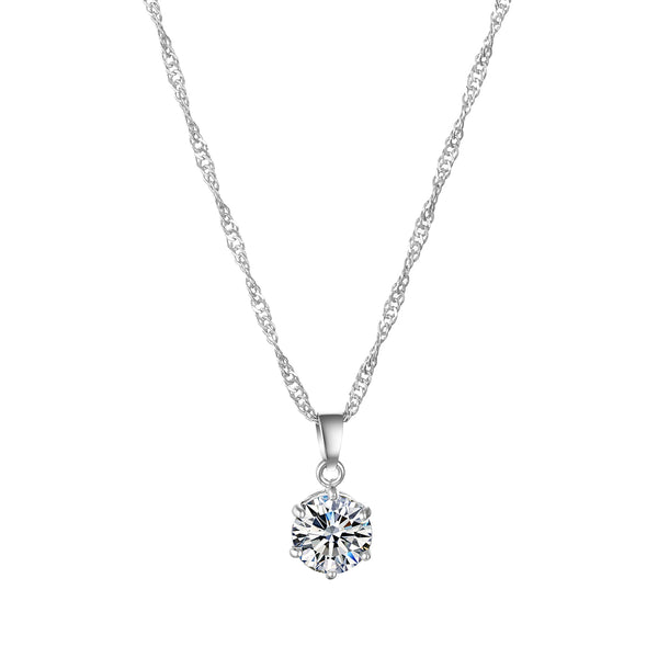 Cubic Zircon Necklace & Earrings Set
