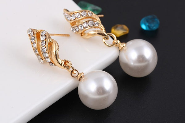 Simulated Pearl Wedding Party Jewelry Sets
