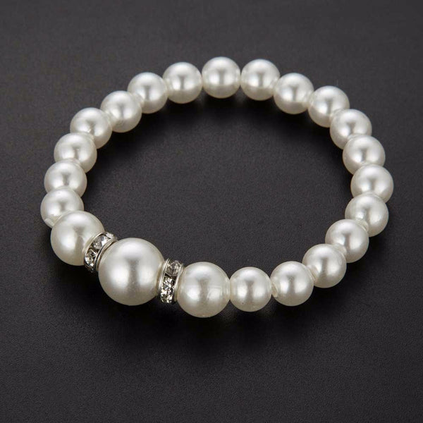 New Simulated Pearl Wedding Jewelry Set
