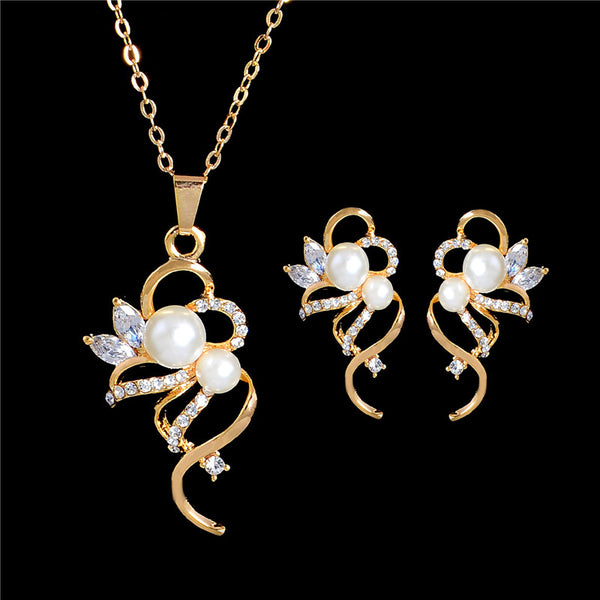 Austrian Pearl Jewelry Set