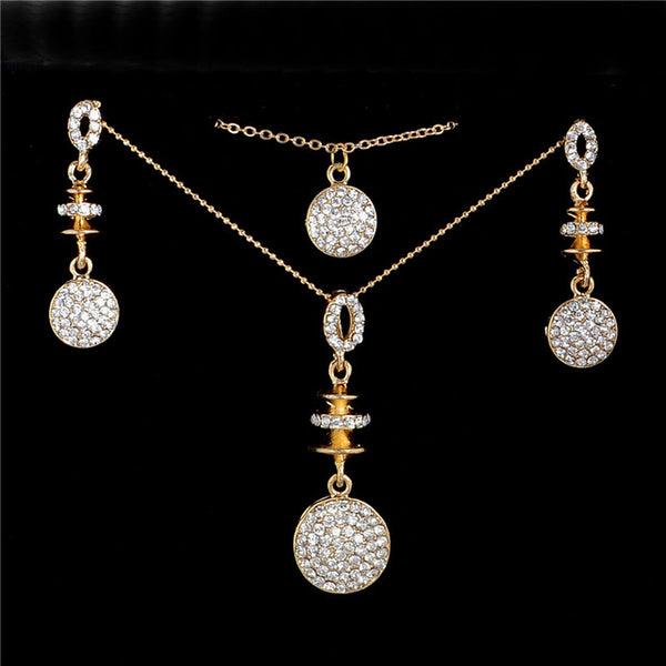 Luxury Wedding Bridal Rhinestone Jewelry Set