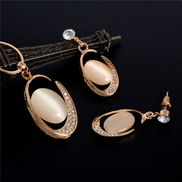Luxury Wedding Bridal Rhinestone Jewelry Set
