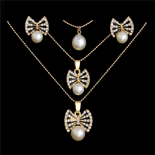 Luxury Wedding Bridal Rhinestone Jewelry Set