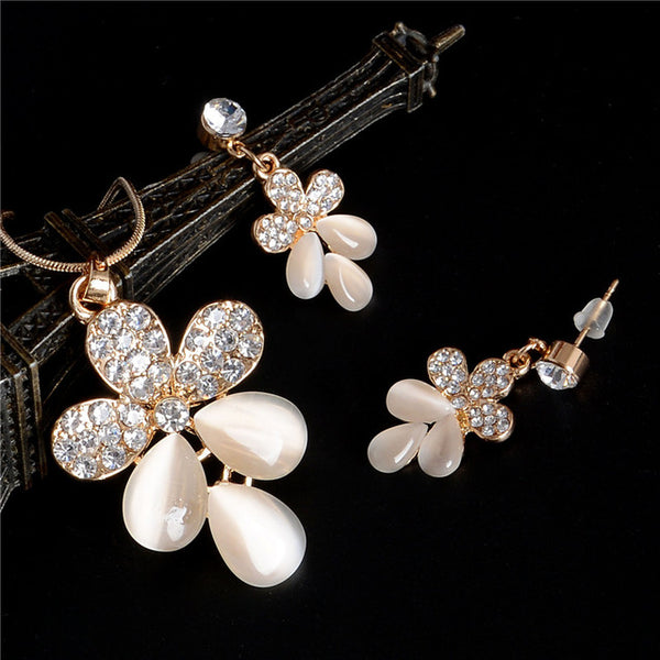 Luxury Wedding Bridal Rhinestone Jewelry Set