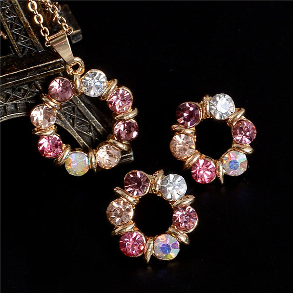 Luxury Wedding Bridal Rhinestone Jewelry Set