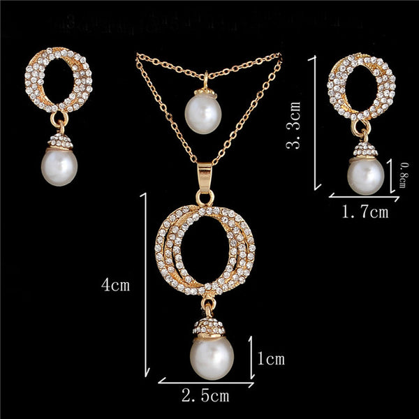 Luxury Wedding Bridal Rhinestone Jewelry Set