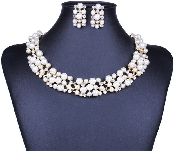 Elegant Simulated Bridal Jewelry Sets
