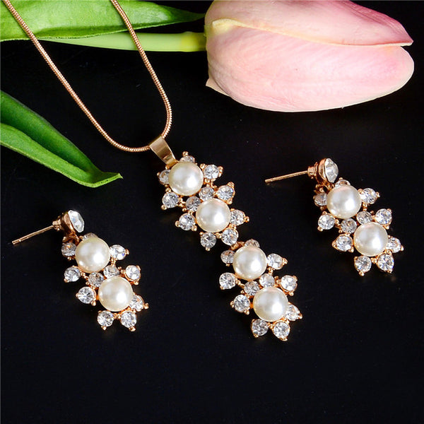 Elegant Simulated Bridal Jewelry Sets