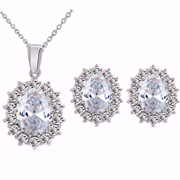 Fashion Crystal Stone Wedding Jewelry Sets