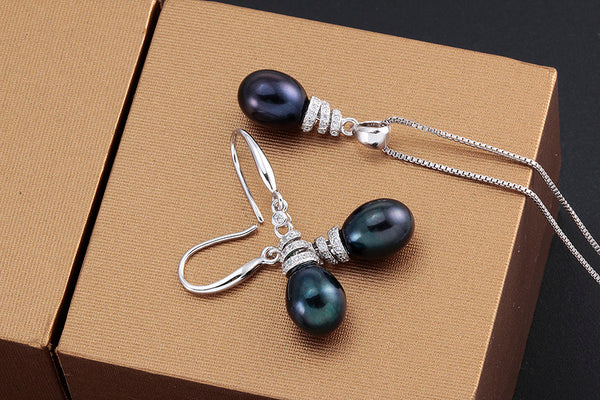 Sterling Silver Water Drop Accessories Sets