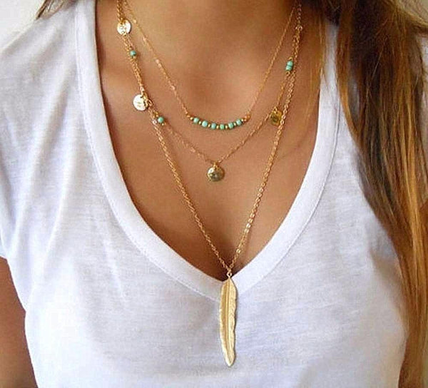 Fashion Feather Necklace