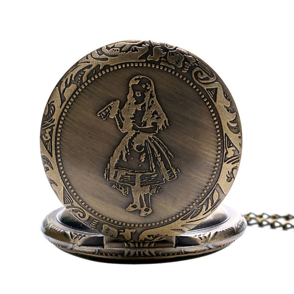Retro Style Alice in Wonderland Pocket Watch