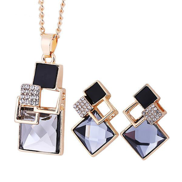 Square Geometry Jewelry Sets