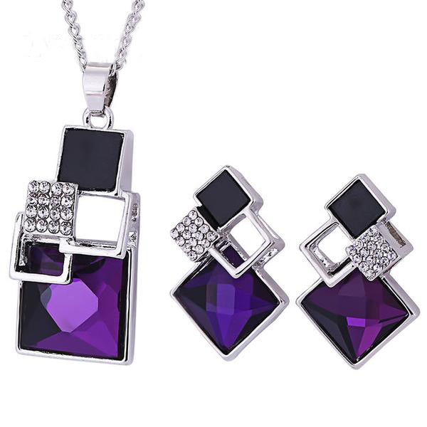 Square Geometry Jewelry Sets