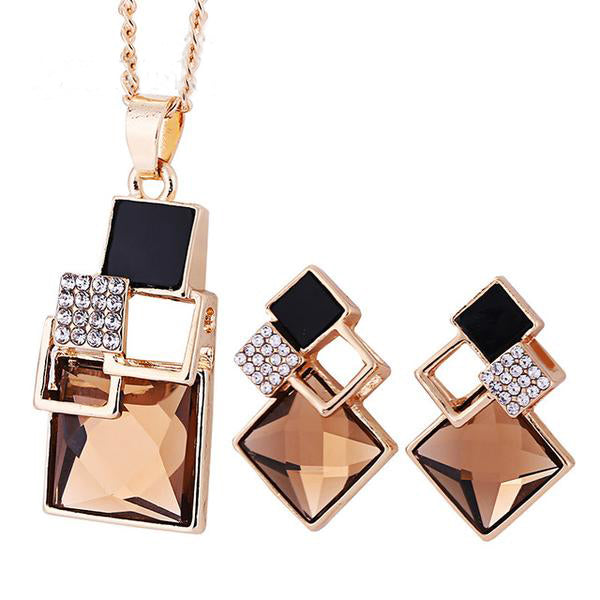 Square Geometry Jewelry Sets