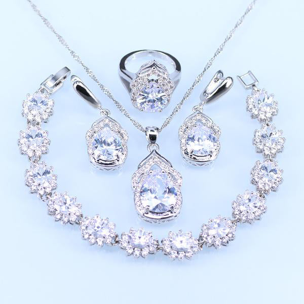 Crystal Water Drop Jewelry Sets