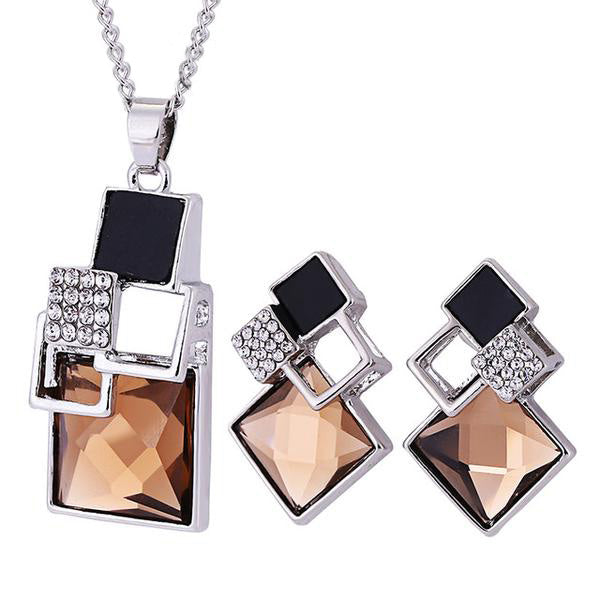 Square Geometry Jewelry Sets