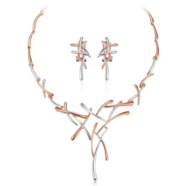 Metallic Cross Jewelry Set