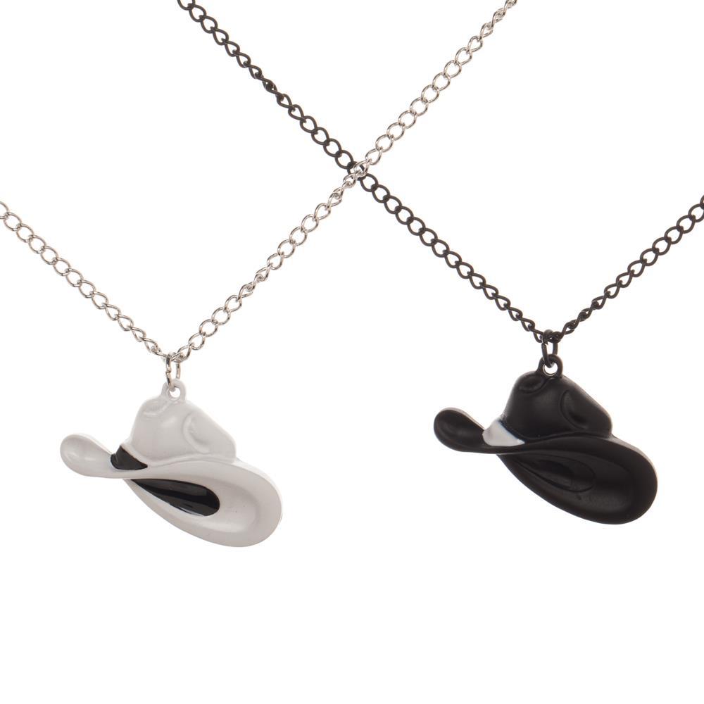 Westworld Bestie Cowboy Hat Necklace Set