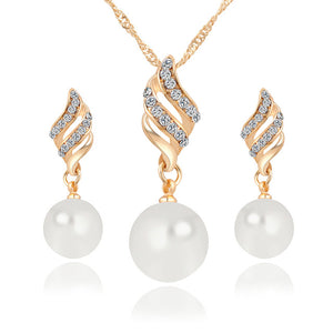 Simulated Pearl Wedding Party Jewelry Sets