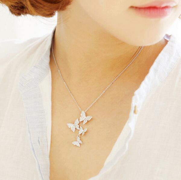 Zircon Butterfly Necklaces & Pendants