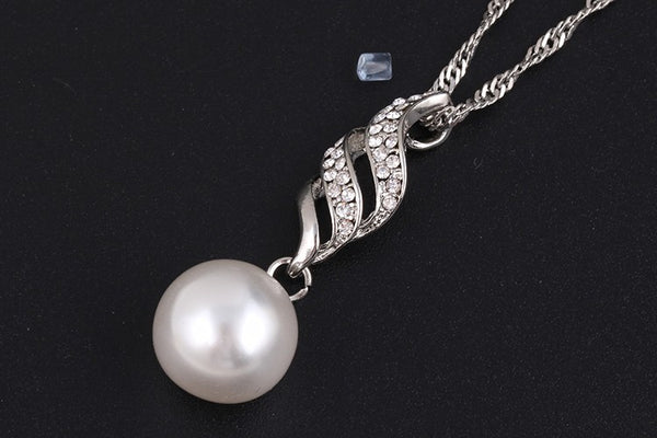 Simulated Pearl Wedding Party Jewelry Sets