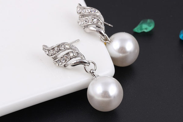 Simulated Pearl Wedding Party Jewelry Sets