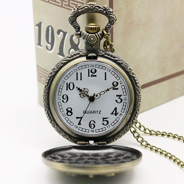 Vintage Style Bronze Air Force Pocket Watch