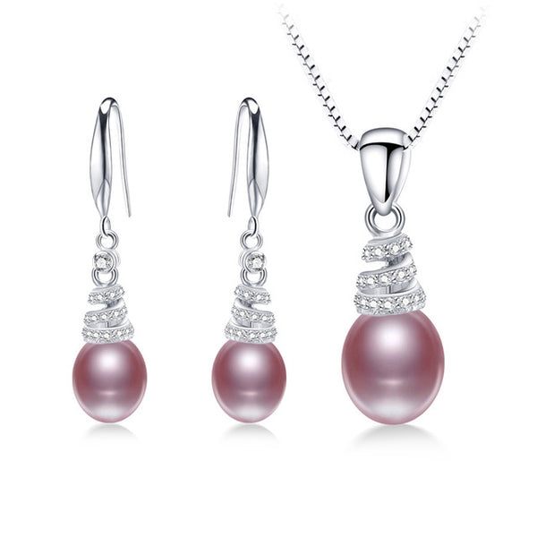 Sterling Silver Water Drop Accessories Sets