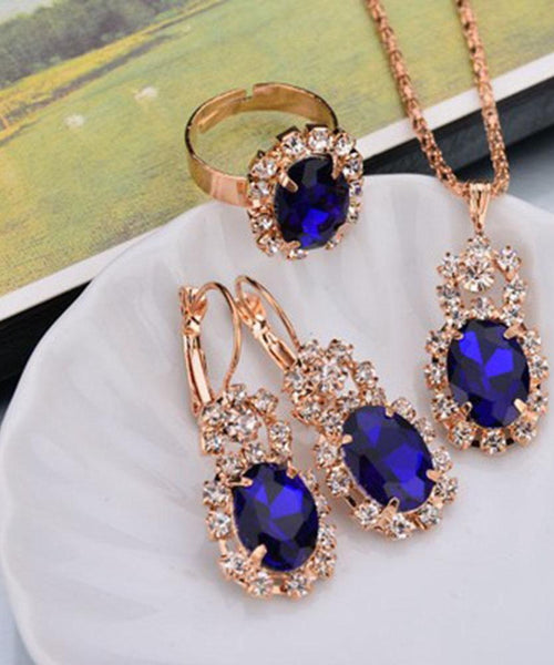 Fashion Crystal Stone Wedding Jewelry Sets