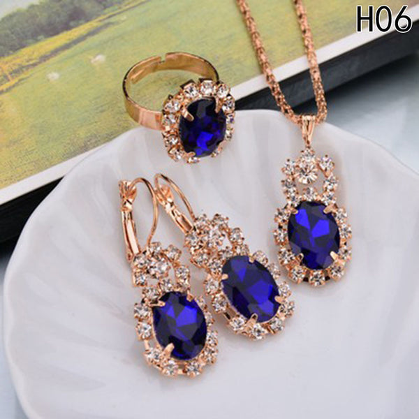 Fashion Crystal Stone Wedding Jewelry Sets