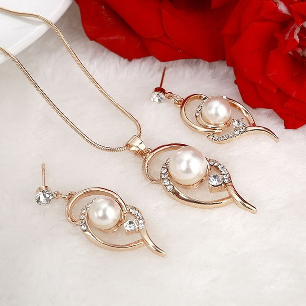 Elegant Simulated Bridal Jewelry Sets