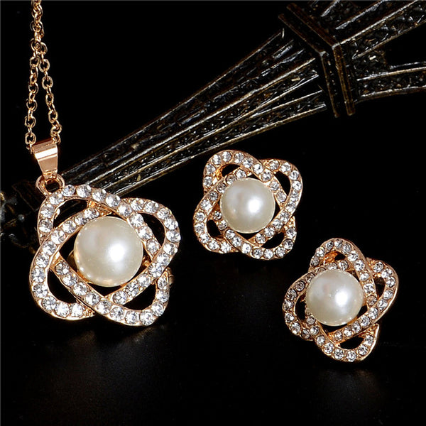 Elegant Simulated Bridal Jewelry Sets