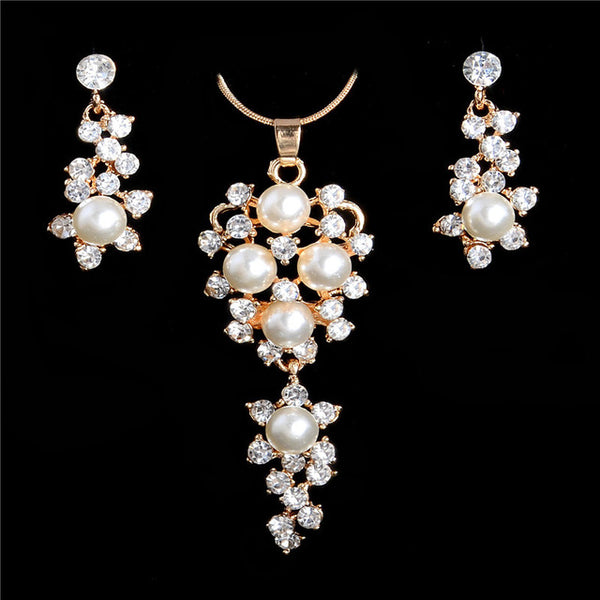 Elegant Simulated Bridal Jewelry Sets