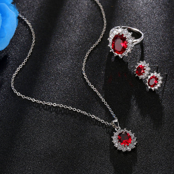 Fashion Crystal Stone Wedding Jewelry Sets