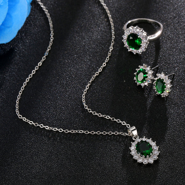 Fashion Crystal Stone Wedding Jewelry Sets