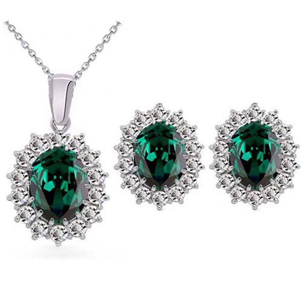 Fashion Crystal Stone Wedding Jewelry Sets