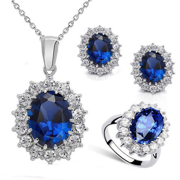 Fashion Crystal Stone Wedding Jewelry Sets