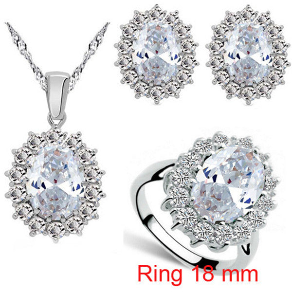 Fashion Crystal Stone Wedding Jewelry Sets