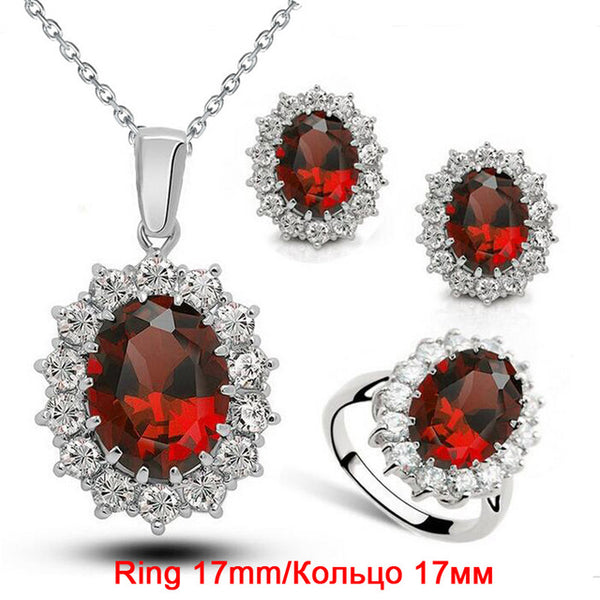 Fashion Crystal Stone Wedding Jewelry Sets