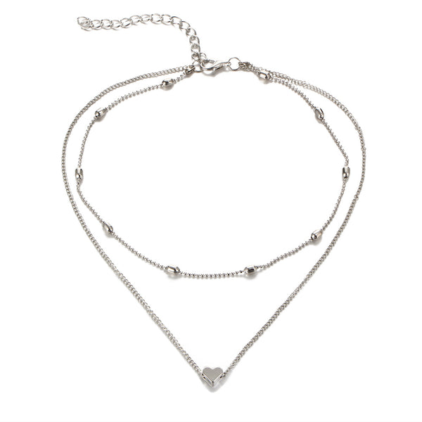 Bohemian Alloy Heart-Shaped Choker